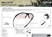 Balistické brýle Bollé Sentinel, kouřové skla