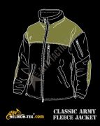 Fleecová bunda Helikon Classic Army, olive-černá