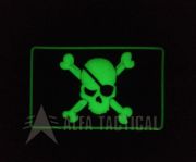 Nášivka Patchzone 3D Pirate Skull, Glow