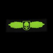 Nášivka Patchzone SOF Skull badge, GID - fluorescenční