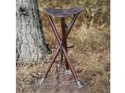 Židle trojnožka s kovovými hroty - 60 cm, hnědá
