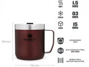 Ocelový termohrnek Stanley Camp Mug 350ml, vínový