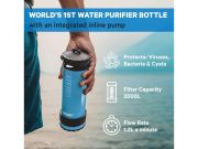Filtrační láhev Lifesaver Liberty, 400ml, modrá