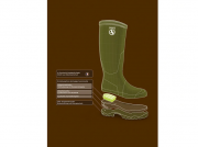 Lovecké Holínky Aigle Gummistiefel Parcours® 2 Vario, Olive Green