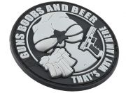 Nášivka JTG - Guns, Boobs & Beer, šedá