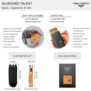 TRU VIRTU - peněženka CLICK & SLIDE Vegan BIO Apple, Walnut
