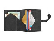 TRU VIRTU - peněženka CLICK & SLIDE Strap Cross, Nappa Black