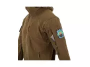 Fleecová mikina Helikon Alpha Hoodie Jacket - Grid Fleece, Černá