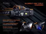Nabíjecí čelovka Fenix HM70R Amber, 1600 lm