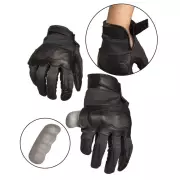 Taktické rukavice Mil-Tec Kožené/Kevlar, Černé