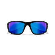 Střelecké sluneční brýle WileyX Boss, Matte Black rám, Blue Mirror skla