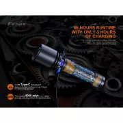 Nabíjecí LED svítilna Fenix C7, oranžová, 3000 lm