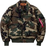 Bunda Alpha Industries CWU VF TT, woodland Velikost M
