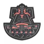 Nášivka gumová JTG Ghost Ship Skull Rubber Patch, Blackops