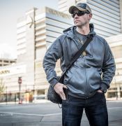 Mikina Helikon Urban Tactical Hoodie (Fullzip), černo-šedá melange Mikina Helikon Urban Tactical Hoodie (Fullzip), černo-šedá melange