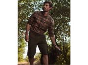 Lehká flanelová košile Parforce Eifel, zelená/červená - vel. L