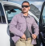 Košile Helikon Covert Concealed Carry Shirt,  Scarlet Flame Checkered