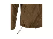 Fleecová mikina Helikon Alpha Hoodie Jacket - Grid Fleece, Coyote