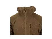 Fleecová mikina Helikon Alpha Hoodie Jacket - Grid Fleece, Coyote