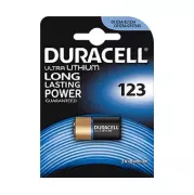 Baterie 9V DURACELL LITHIUM ULTRA CR123A 3V, blistr 1ks