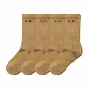 Ponožky 5.11 Duty Ready Basic Crew Socks, US Dark Coyote, 4 páry Ponožky 5.11 Duty Ready Basic Crew Socks, US Dark Coyote, 4 páry