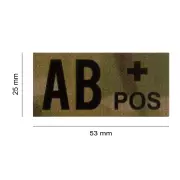 Nášivka Clawgear krevní skupina AB-Pos IR Patch, Multicam