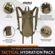 Hydratační vak Source Tactical 3L Černý Hydratační vak Source Tactical 3L Černý
