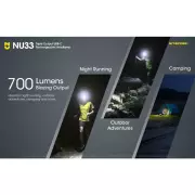 Čelovka Nitecore NU33, USB-C nabíjecí, 700 lm