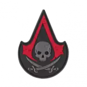 Nášivka gumová JTG Assassin Skull Rubber Patch, Blackmedic