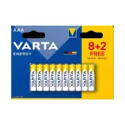 Baterie mikrotužková VARTA ALKALINE Energy 4103 R3 1,5V AAA, blistr 8+2 free