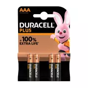 Baterie mikrotužková DURACELL LR3 PLUS 1,5V AAA, blistr 4ks