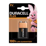 Baterie 9V DURACELL ALKALINE PLUS 6LR 61, blistr 1ks
