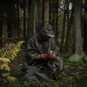 Nepromokavé pončo Helikon-Tex U.S. model, Rip-Stop,  Taiga green