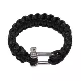Náramek Paracord MFH 2,3 cm s přezkou, černý, vel. L