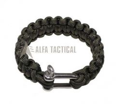 Náramek Paracord MFH 2,3 cm s přezkou, olivový, vel. S