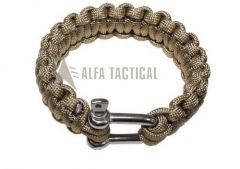 Náramek Paracord MFH 2,3 cm s přezkou, coyote, vel. S