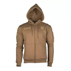 Mikina se zipem Mil-tec Tactical Hoodie, Dark Coyote S