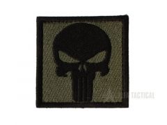 ALFA TACTICAL Nášivka na suchý zip PUNISHER, Olivově zelená