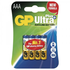 GP Batteries Baterie GP mikrotužková ALKALINE Ultra Plus 4 ks, AAA 1,5 V
