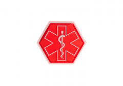Nášivka JTG Paramedic Hexagon, červená