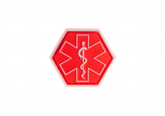 Nášivka Paramedic Hexagon, červená