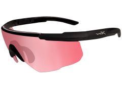 WileyX Střelecké sluneční brýle WileyX Saber Advanced, Matte black rám, Vermilion skla