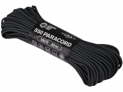 Parašutistická šnůra Helikon Paracord 550 30m - černá