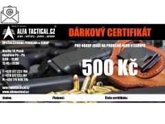 ALFA TACTICAL ELEKTRONICKÝ DÁRKOVÝ CERTIFIKÁT ALFATACTICAL 500,-CZK