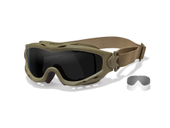 Taktické brýle WileyX Spear, pískový rám, šedá + čirá skla