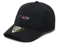 Kšiltovka OAKLEY 6 Panel Hat Metallic Black/American Flag, velikost L/XL