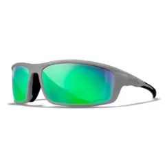 Střelecké sluneční brýle WileyX GRID Captivate, šedý rám, zelená skla Captivate Polarized
