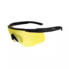 Střelecké sluneční brýle WileyX Saber Advanced, Matte black rám, žlutá skla