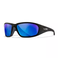 WileyX Střelecké sluneční brýle WileyX Boss, Matte Black rám, Blue Mirror skla