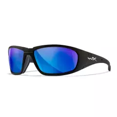 Střelecké sluneční brýle WileyX Boss, Matte Black rám, Blue Mirror skla